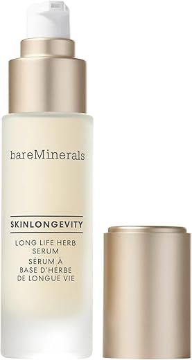 bareMinerals Skinlongevity Serum Facial de Longa Vida Infundido com Niacinamida, Melhora Sinais de Envelhecimento, Fortalece a Barreira da Pele, Reduz Linhas Visíveis, Vegano