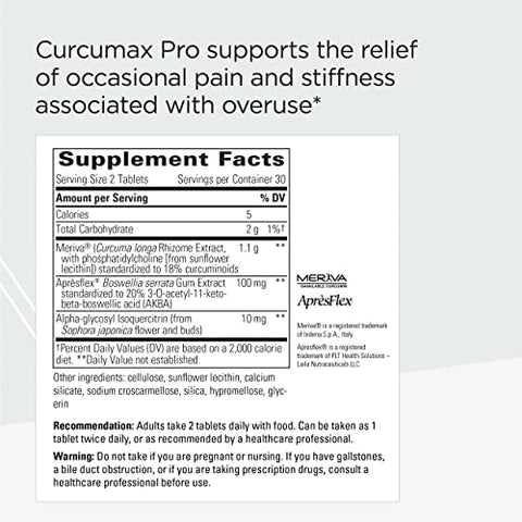 Curcumax Pro – Fórmula de Suporte à Movimentação com Extrato de Curcumina Meriva* – Sem Laticínios - Integrative Therapeutics