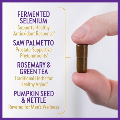 Prostate 5LX™ – Suplemento de Próstata com Saw Palmetto e Selênio Fermentado – 180 cápsulas vegetarianas - New Chapter