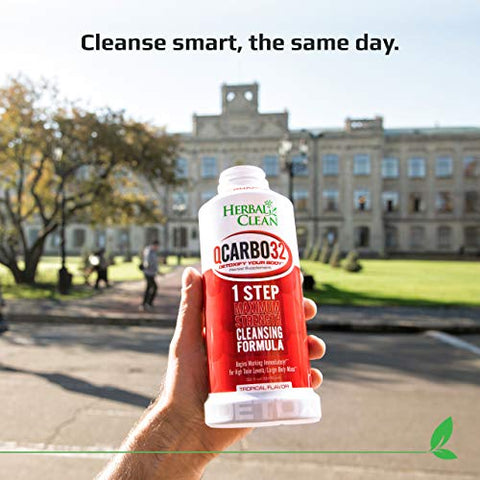 QCarbo32 Bebida Detox Premium de 32 Fl Oz Sabor Uva – Marca Herbal Clean - Herbal Clean