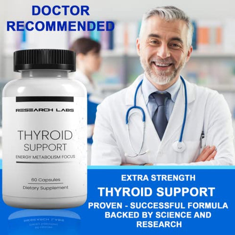Research Labs - Suplemento de Iodo para Suporte da Tireoide – Energia, Metabolismo, Foco (120 Cápsulas no Total) – 2 Pacotes. Promove Níveis Hormonais Adequados para o Bem-Estar Geral. Fabricado nos EUA