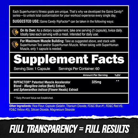 Gains Candy – Pílulas Suplementares para Crescimento Muscular e Tamanho - ALPHA LION