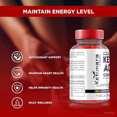 NutraRize - (3 Pacotes) Gomas Ketonara Keto ACV, Fórmula Ketonara ACV Keto para Perda de Peso Avançada, Suplemento Dietético Ketonara Keto Plus ACV, Goma Keto ACV, Avaliações de Gomitas Keto nara