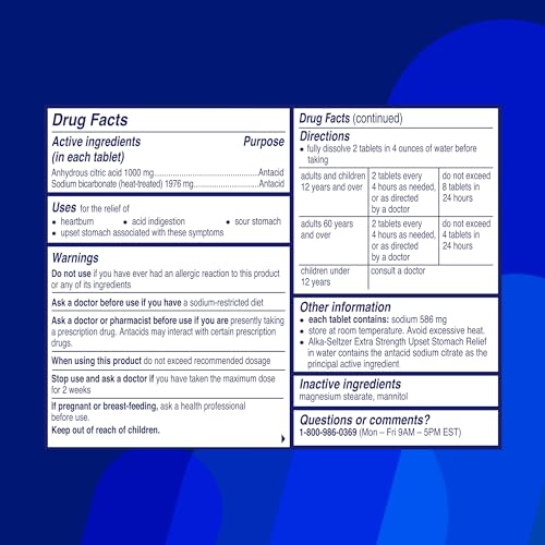 Extra Forte Efervescente – 24 Comprimidos, Pacote com 3 – Alívio Rápido da Dor e Desconforto - Alka-Seltzer