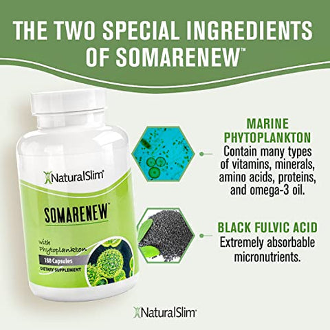 NaturalSlim - Somarenew: Impulsionador de Metabolismo, Limpeza Intestinal, Suporte Energético