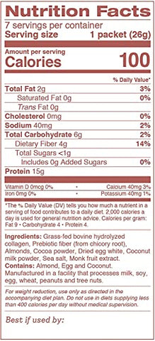 Keto Chocolate Almond Shakes – Proteína de Colágeno 100% Grass Fed por Especialista em Caldo de Ossos – Sem Glúten, Sem Laticínios, Sem Soja, Não-OGM – Ideal para Keto, Paleo – 500g - Dr. Kellyann