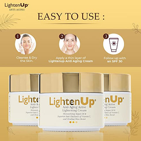 OMIC Lighten-Up - Creme Clareador e Anti-idade LightenUp – 100ml – Óleo de Argan e Manteiga de Karité