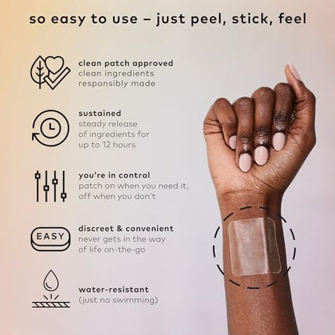 Adesivo Natural para Dormir com Melatonina, Lúpulo, Raiz de Valeriana – 24 Adesivos - The Good Patch