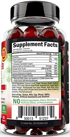 BioSchwartz - Gomas de Vinagre de Maçã para Emagrecimento – ACV com A Mãe para Mulheres  | 100g