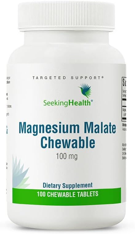 Magnésio Malato Mastigável – Suplemento Mineral Apoia Energia e Função Muscular - Seeking Health