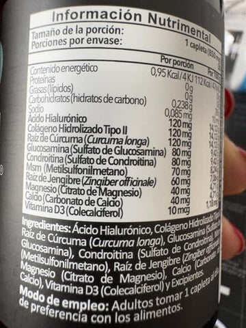 Umovy - Artix 30 Caplets 850 mg Colágeno Tipo II Hidrolisado, Ácido Hialurônico, Cúrcuma, Glucosamina, Condroitina, MSM, Gengibre, Magnésio, Cálcio, Vitamina D – Comprimidos