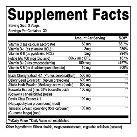 Best Naturals - Melhores Naturais – Vitaminas de Limpeza de Ácido Úrico para Homens e Mulheres – 90 Cápsulas Vegetarianas (90 Unidades – Pacote com 2)