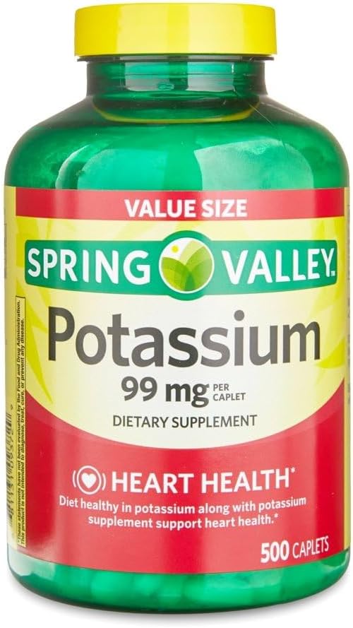 ikj - Ikj Suplemento Dietético de Capsulas de Potássio Tamanho Econômico, 99 Mg, 500 Unidades
