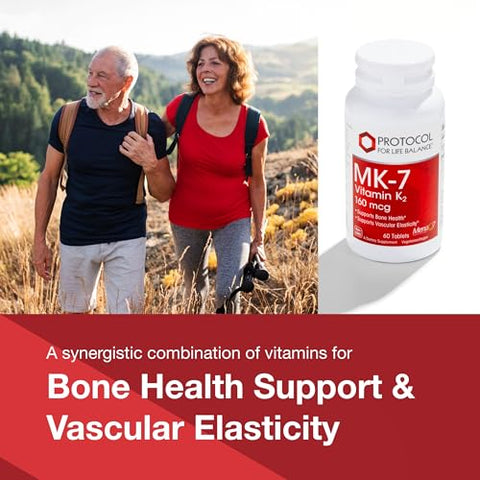 PROTOCOL FOR LIFE BALANCE - Protocolo MK-7 Vitamina K2 160mcg – VIT K – Equilíbrio da Vida – Suporte à Saúde Óssea