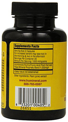 HUmineral - Humic and Fulvic Mineral Immune Boost – Pó Mineral Cru em Pó, 60 Unidades – Marca Primeiro