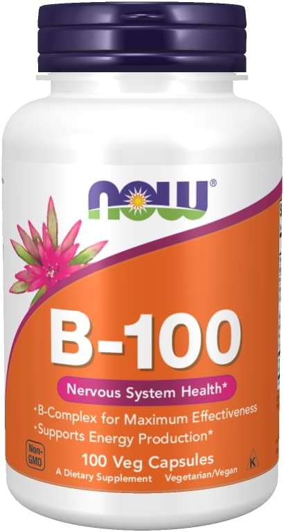 NOW Foods - Now Foods B-100 – 100 Cápsulas (Pacote com 2) – Energia e Saúde
