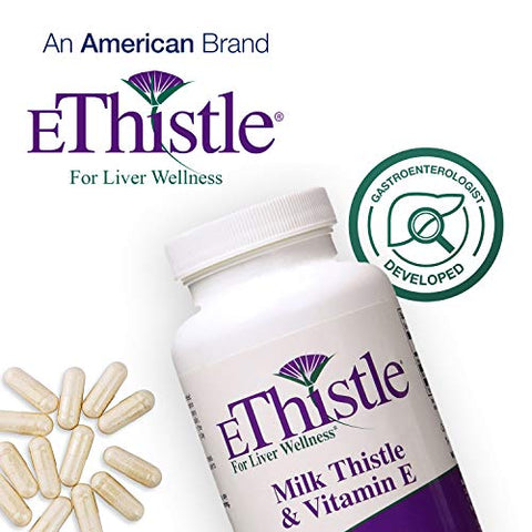 EThistle - Suplemento Alimentar para o Fígado, Cardo Mariano – 60 cápsulas de 500mg