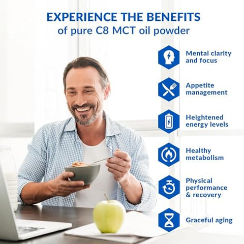 Keto Elevate – Pó de Óleo MCT C8 Puro – Dieta Cetogênica – 100g - BioTrust