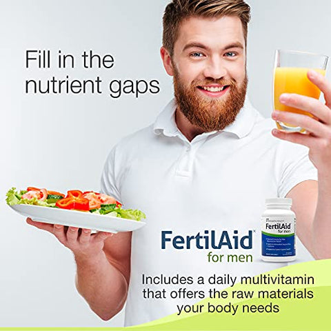 FertilAid for Men – Suplemento de Fertilidade Masculina | Suporte para Contagem e Motilidade | Pré-Concepção para Ele | Inclui Zinco e - Fairhaven Health