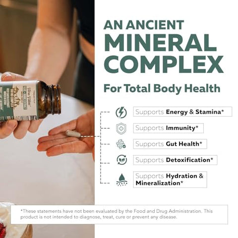 Triquetra Health - Flora Fulvic | Complexo de Ácido Fúlvico e Ácido Húmico – 550 mg | Extraído das Profundezas Pré-Históricas da Terra em Utah | Imunidade, Intestino, Digestão – Complexo Mineral Traço Natural, Ácido Fúlvico