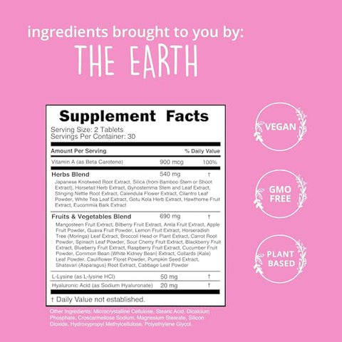 Happy Healthy Hippie - Vegan Collagen Builder com Ácido Hialurônico – Cápsulas de Colágeno para Brilho Juvenil | Queratina