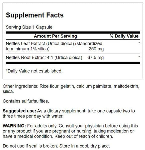 Urtiga – Saúde da Próstata com Suplemento Herbal - Swanson