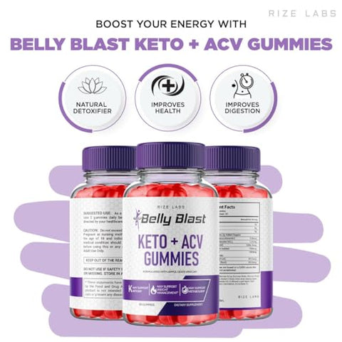 rize labs - (3 Pacotes) Gomas Belly Blast Keto, Oficial Belly Blast, Gomas de Perda de Peso Belly Blaster, Belly Blast Keto, Avaliações das Gomas Belly Blast Keto ACV, Belly Blast Keto ACV Gummies