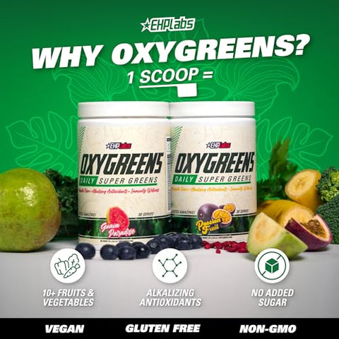 OxyGreens Pó de Super Greens – Spirulina | 100g - EHP Labs