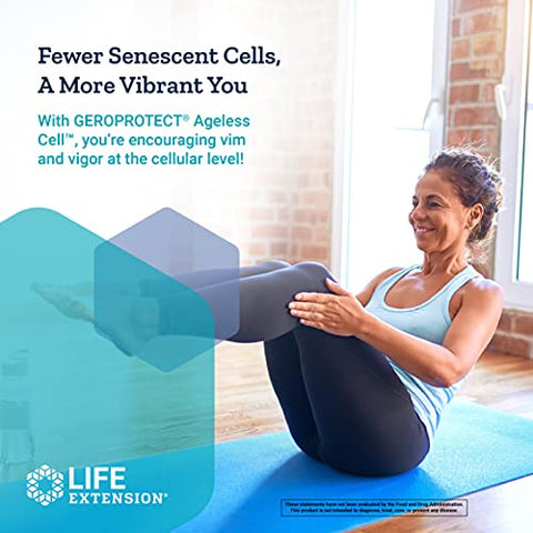 GEROPROTECT Ageless Cell – Rejuvenação Celular Anti-idade | 60 Cápsulas | Marca Life Extension - Life Extension