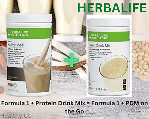 Formula 1 PDM On The Go: 24g de Proteína 7 Pacotes por Caixa (Cookies and Cream Vanilla), Energia e Nutrição com Proteína, Sustenta Energia e Sacia a Fome - Herbalife