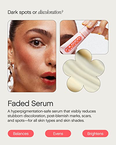 Faded Brightening and Clearing Serum | Reduz Manchas, Marcas Pós-Acne e Descoloração | Com Ácido Kójico e Niacinamida | Testado por Dermatologistas, Vegano | 30ml - Topicals