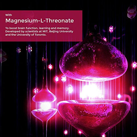 Suplemento de Magnésio MagEnhance Magtein® Complexo de Magnésio com Magnésio L-Treonato, Glicinato de Magnésio e Taurato por Intelligent Labs, 90 Cápsulas
