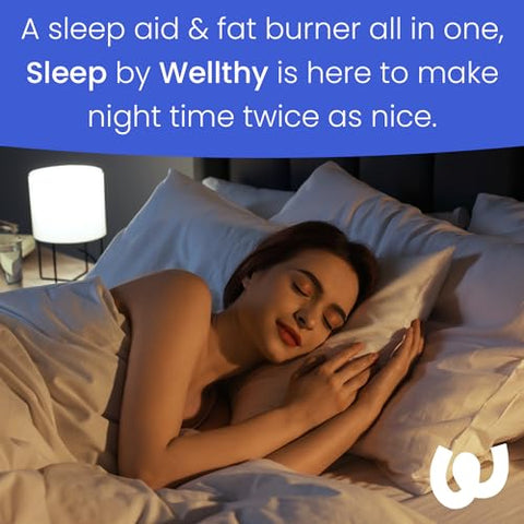 Queimador Noturno de Gordura – Comprimidos para Perda de Peso Feminina – Vitamina B6, Ashwagandha – 60 cápsulas - Wellthy