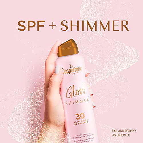 Glow com Spray Protetor Solar com Brilho, FPS 30, 150 ml, Pacote com 2 unidades - Coppertone