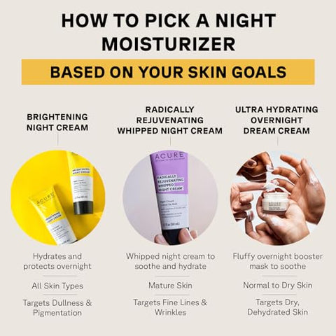 Acure - ACURE Creme Noturno Whipped Radically Rejuvenating – Suporte Anti-Envelhecimento, Multi-Peptídeos, Ácido Ferúlico (60g)