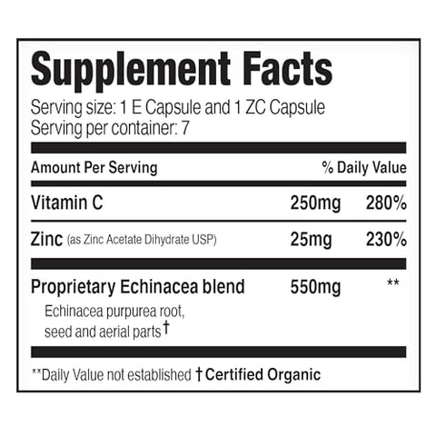 On The Go – Reforço do Sistema Imunológico com Equinácea, Vitamina C e Zinco – Suporte Imunológico para Adultos (Embalagem com 6 unidades) - EZC Pak