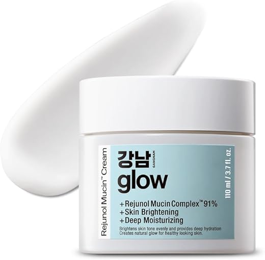 GANGNAM GLOW - Creme Facial Rejunol Mucin 110ml – Hidratante de Mucina de Caracol com Ácido Hialurônico