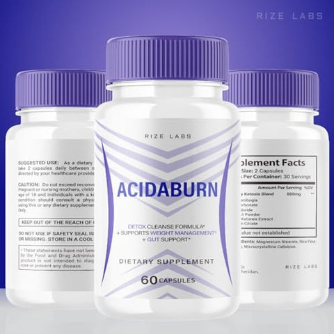 rize labs - Acidaburn Capsules – Fórmula Avançada para Perda de Peso Saudável – Estilo de Vida Ativo para uma Vida Melhor – Máxima Potência – Avaliações (60…)