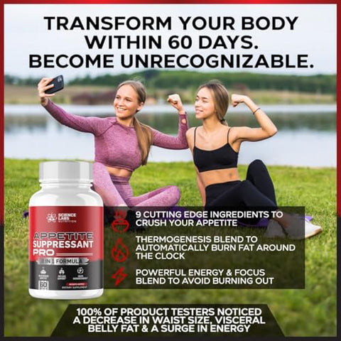 EPN Supplements - Science Labs | Pílulas de Emagrecimento Supressoras de Apetite #1 para Mulheres | Perda de Peso | 60 cápsulas | Marca Science Labs