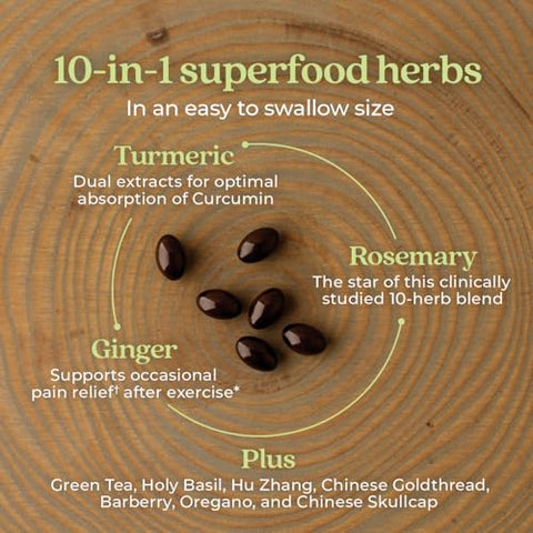 Zyflamend™ Mini Softgels – Alívio de Dor Multifuncional com 10 Ingredientes Naturais e Gengibre – 10 em 1 Superfood Blend - New Chapter