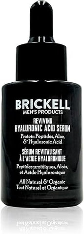 Brickell Men's Products - Brickell Serum Anti-Envelhecimento Ácido Hialurônico para Rosto, Revitalizante Diurno para Homens, Natural – 30ml