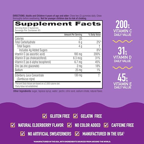 Elderberry Zinc Airborne: Reforço Imunológico com Extrato de Sabugueiro e Zinco – 60 comprimidos