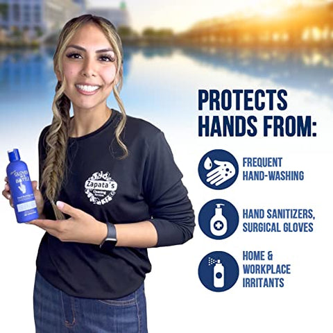 Gloves In A Bottle - Luvas In A Bottle – Loção Protetora, Alívio para Eczema e Psoríase, 240 ml (1 unidade)