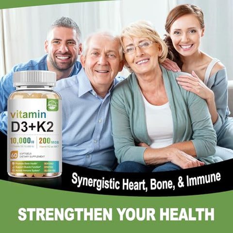 Nature's live - Nature’s Live Vitamina D3 K2 10000 UI – Fortaleça sua saúde com a combinação perfeita!