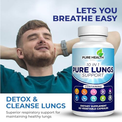Pure Health Brands - Desintoxicação Pulmonar 10 em 1: Detox para os Pulmões