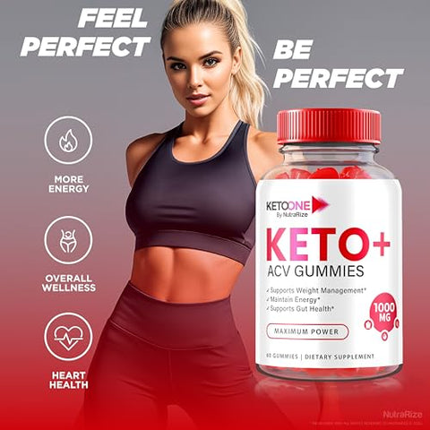 NutraRize - KetoOne ACV Gummies – Gomitas KetoOne ACV para Perda de Peso Avançada (60 unidades)