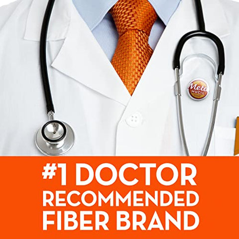 Pó de Casca de Psyllium Diário, Sem Açúcar, 4-em-1 para Saúde Digestiva, Bebida com Sabor de Laranja, 114 colheres de chá, 635g - Metamucil
