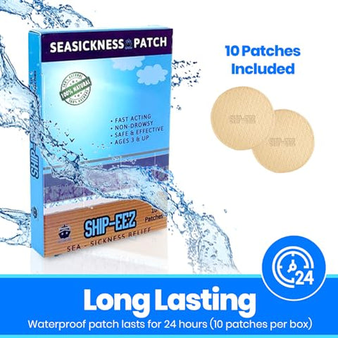 SAILPAK - SHIP-EEZ Adesivo Antisséptico para Enjoo no Mar – Patch para Cruzeiros