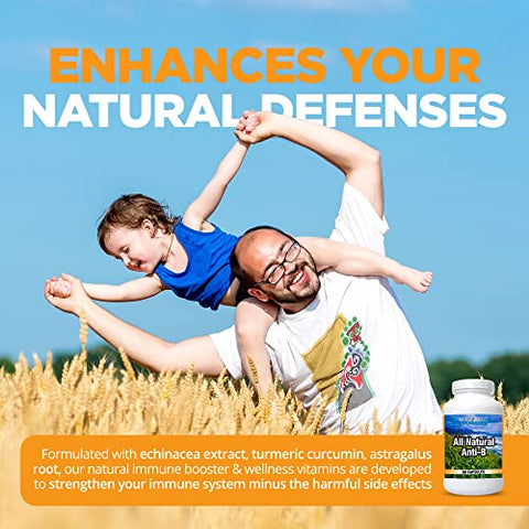 Suporte Imunológico com Anti-B Natural, 14 Ingredientes Naturais com Equinácea - LifeSource Vitamins